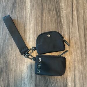 Lululemon dual pouch keychain